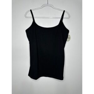 Pact Everyday Shelf Bra Top Size XL Black Camisole Scoop Neck
